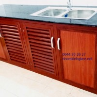 Tủ bếp nhôm kính
