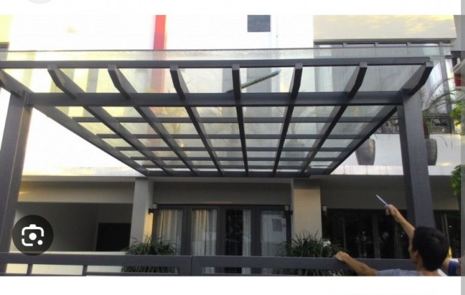 Mái che giếng trời bằng kính cường lực 5
