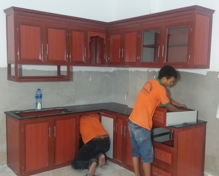 tủ chén nhôm kính treo tường 1