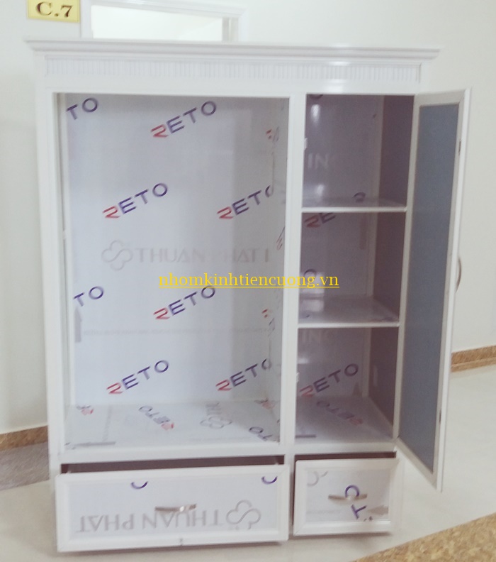 Tủ quần áo nhôm kính 11