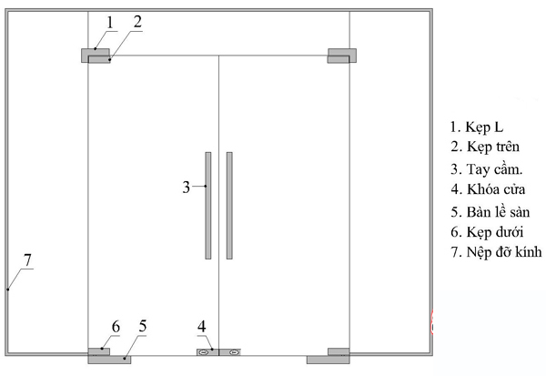 Mẫu cửa kính cường lực đẹp 2