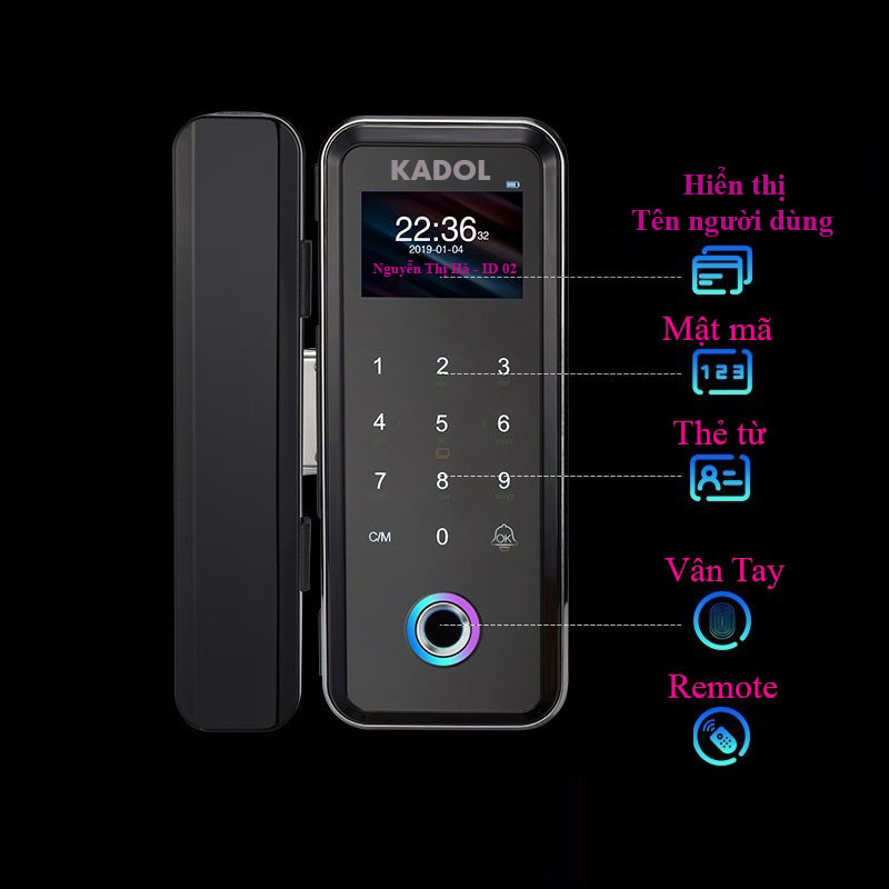 Khóa cửa kính cường lực 4