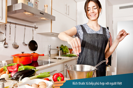 Kích thước tủ bếp nhôm 2