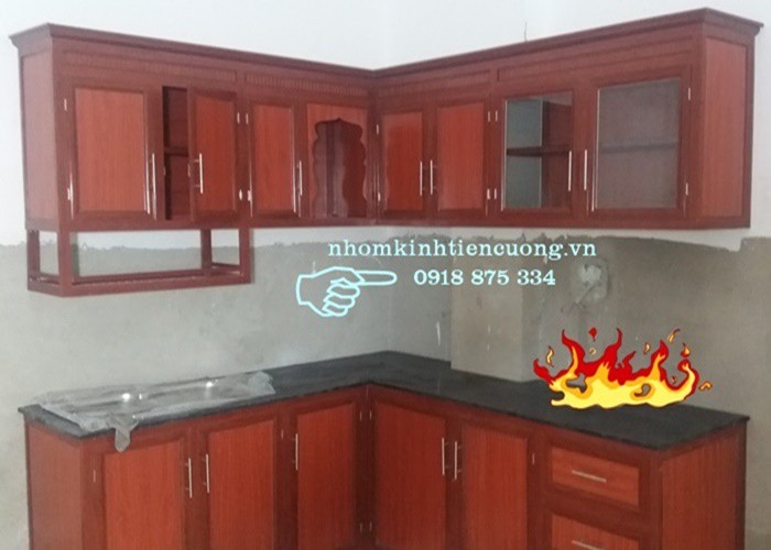 Tủ bếp nhôm kính hcm 4