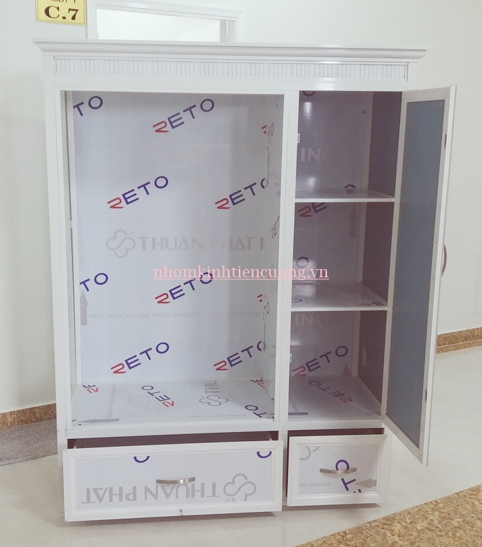 Tủ nhôm đựng quần áo giá rẻ tphcm