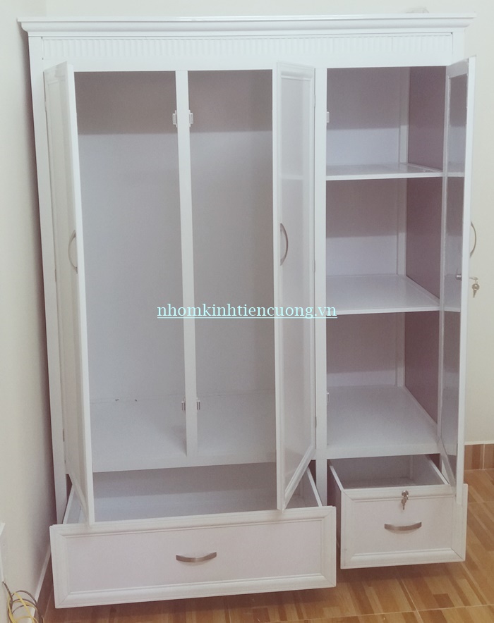 Tủ quần áo nhôm kính giá rẻ