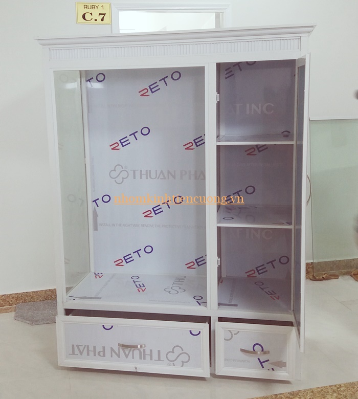 Tủ quần áo nhôm kính giá rẻ