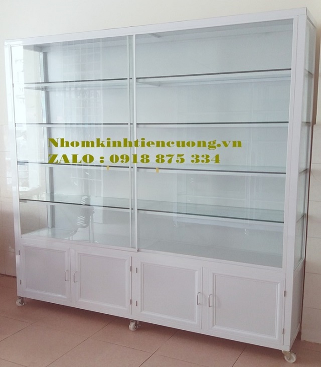 Những mẫu tủ kính trưng bày mỹ phẩm 5