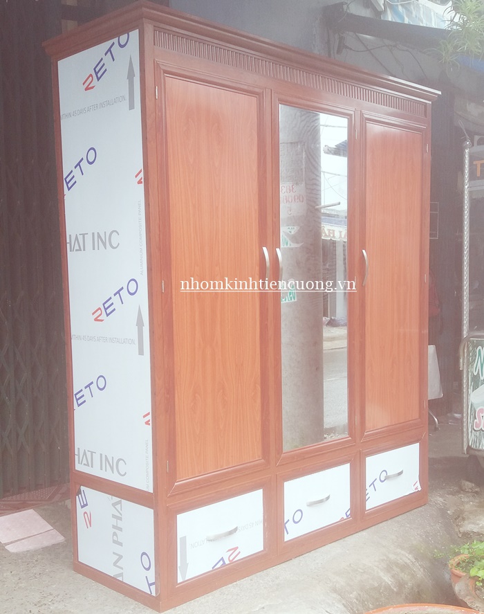 Bảo quản tủ quần áo nhôm kính đẹp 1