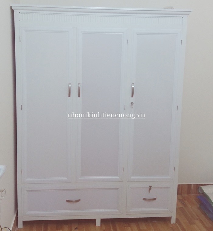 Mẫu tủ quần áo nhôm kính 8