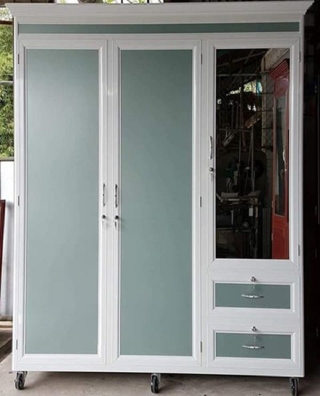Bảo quản tủ quần áo nhôm kính đẹp 4