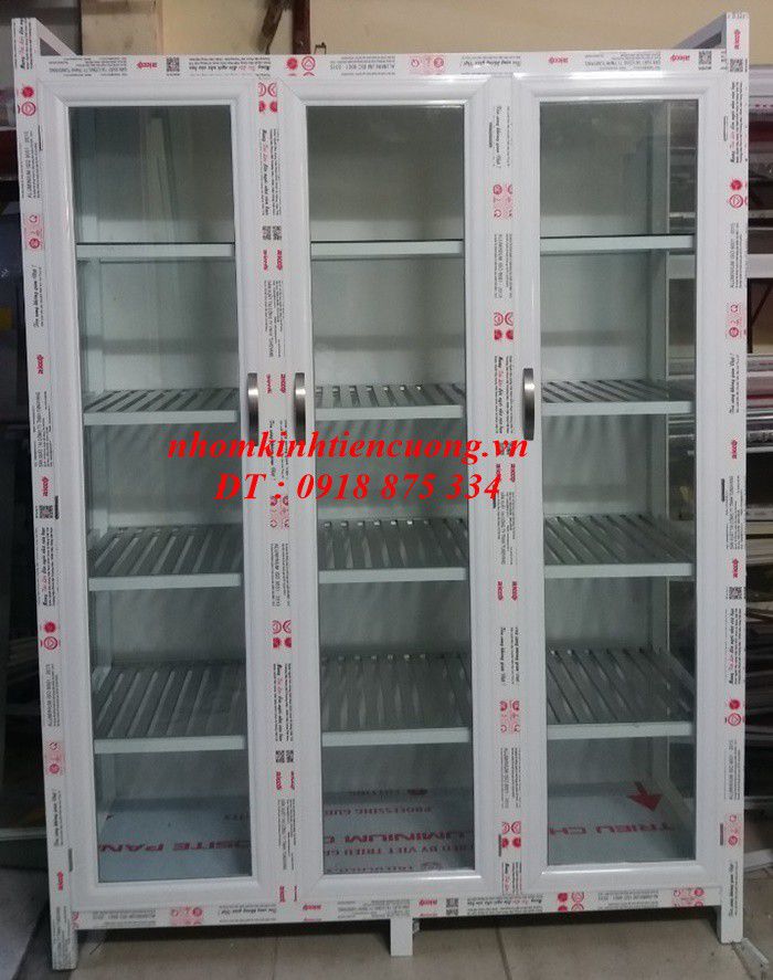Tủ chén nhôm kính có bền không 2