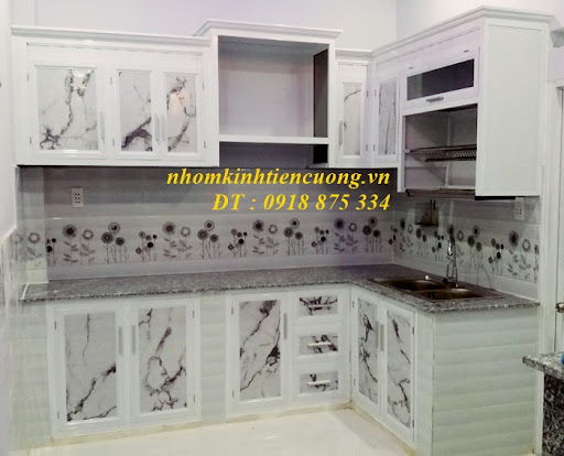 Tủ bếp nhôm hệ 3