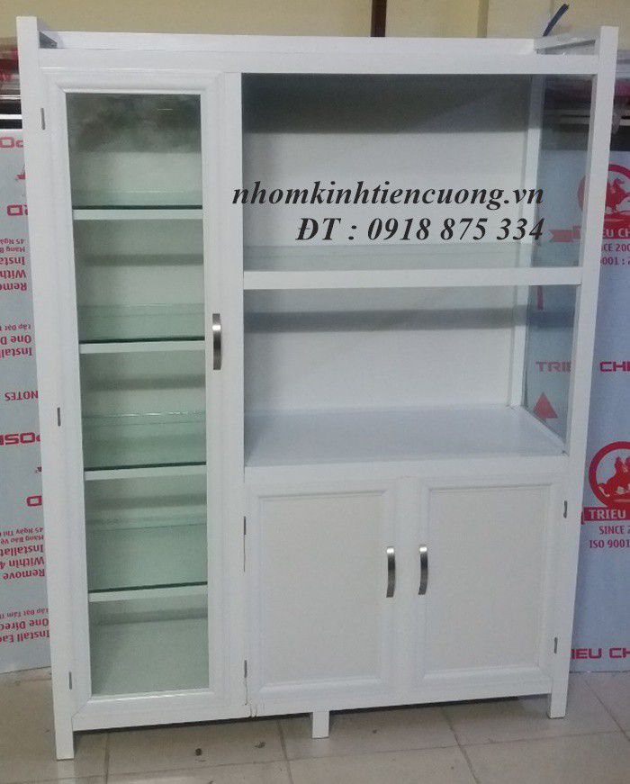 Tủ chén nhôm kính nhiều người ưa chuộng 1