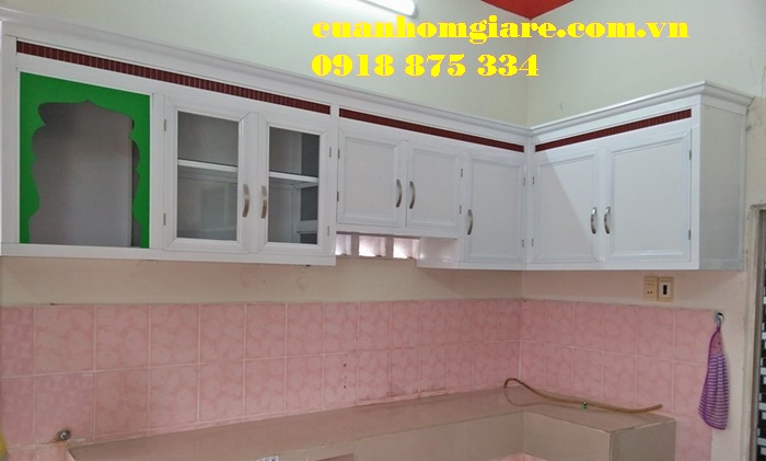 tủ bếp nhôm kính giá rẻ