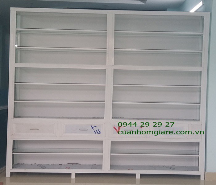 Mẫu tủ thuốc tây nhôm kính đẹp