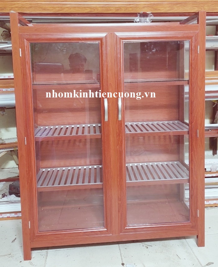 Tủ chén nhôm kính Tiến Cường (4)